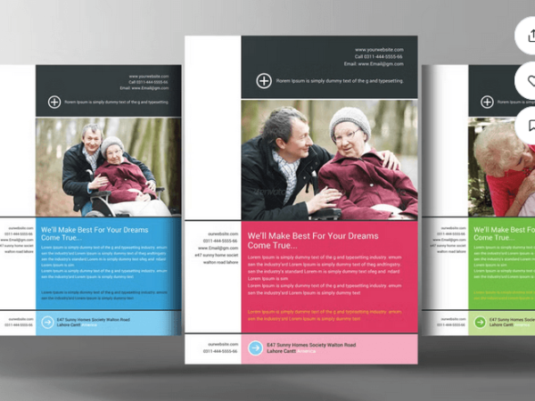 Senior Care Flyer Template PSD