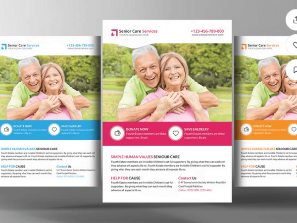 Senior Care Flyer Template PSD Download