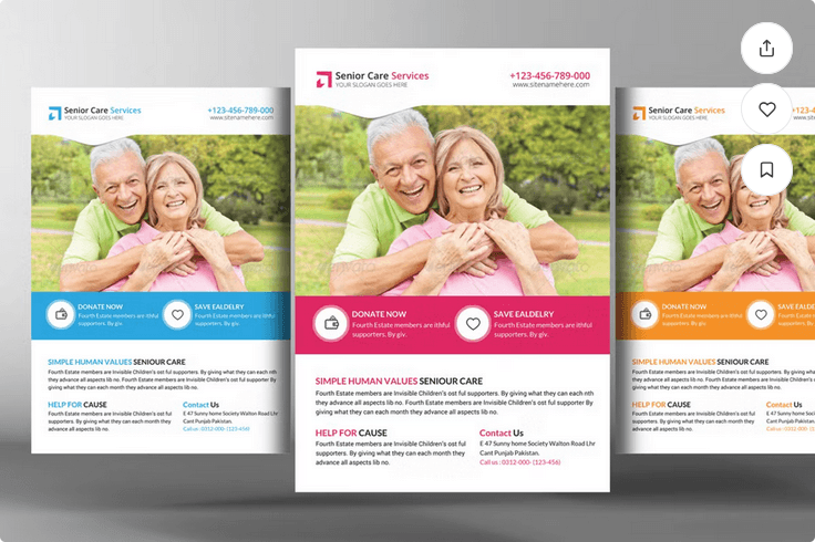 Senior Care Flyer Template PSD Download