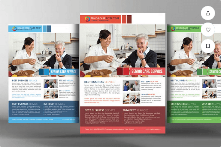 Senior Care Flyer Template PSD File