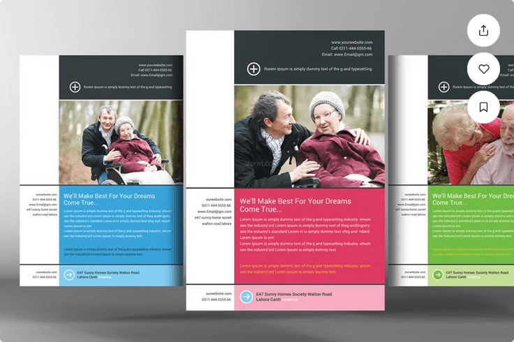 Senior Care Flyer Template PSD