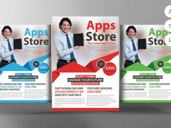 Smartphone App Marketing Flyer Template PSD