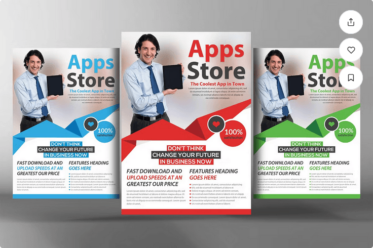 Smartphone App Marketing Flyer Template PSD