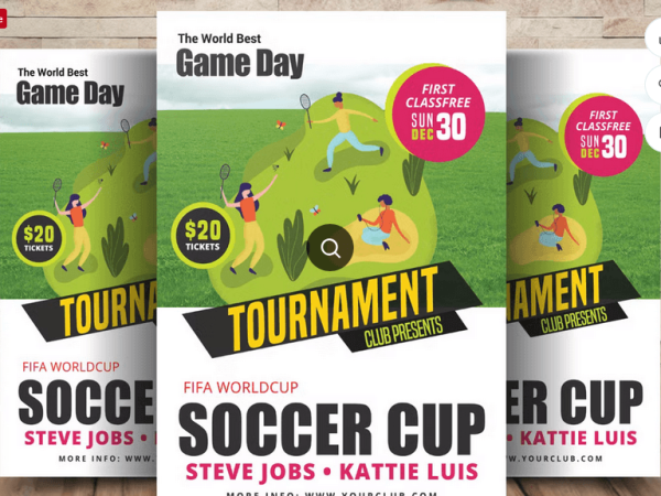 Soccer Cup Flyer Template PSD