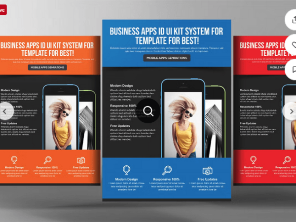 Social Media App Promo Flyer PSD Template