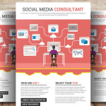 Social Media Consultant Flyer Template PSD