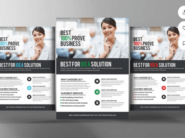 Social Media Consultant Flyer Template PSD File