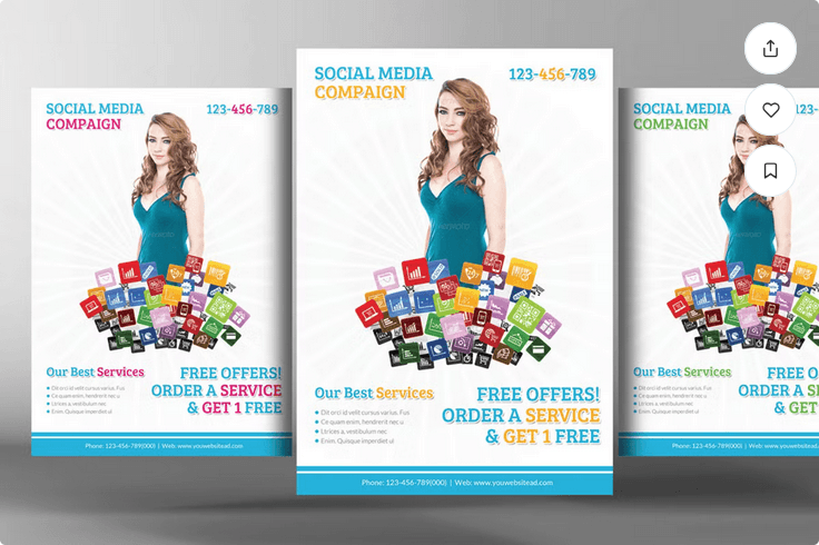 Social Media Marketing Flyer Template PSD