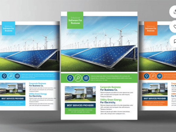 Solar Panel Flyer PSD Template