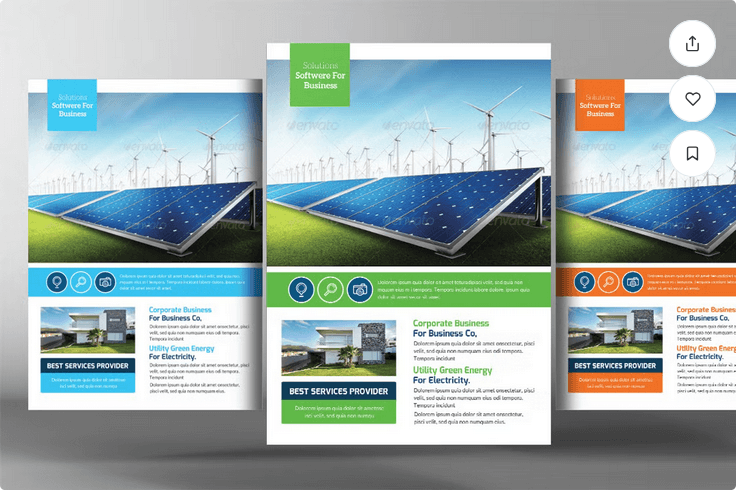 Solar Panel Flyer PSD Template