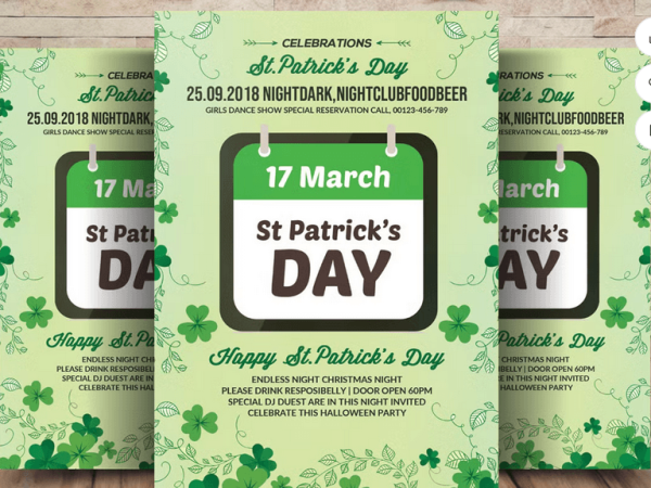 St Patrick's Day Flyer Template PSD