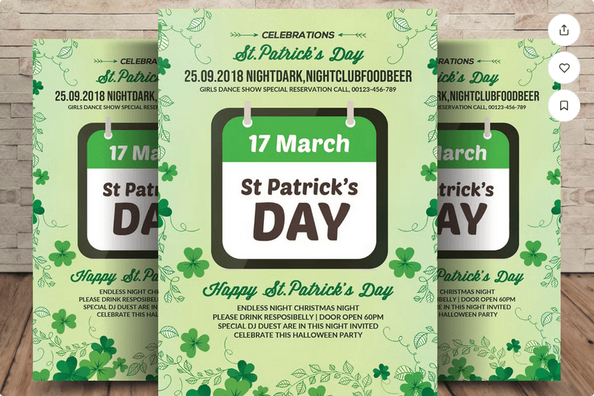 St Patrick's Day Flyer Template PSD