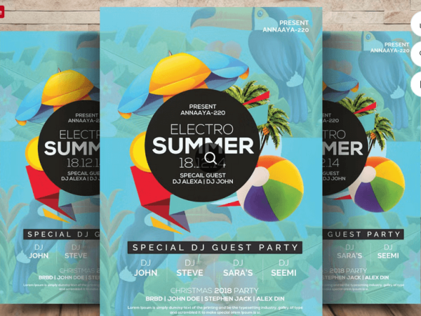 Summer Beach Festival Flyer PSD Template