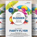 Summer Beach Pool Party Event Flyer PSD Template