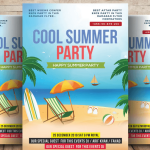 Summer Pool Party Event Flyer PSD