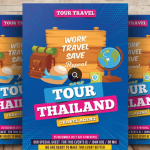Summer Vacation Travel Package Flyer Template PSD