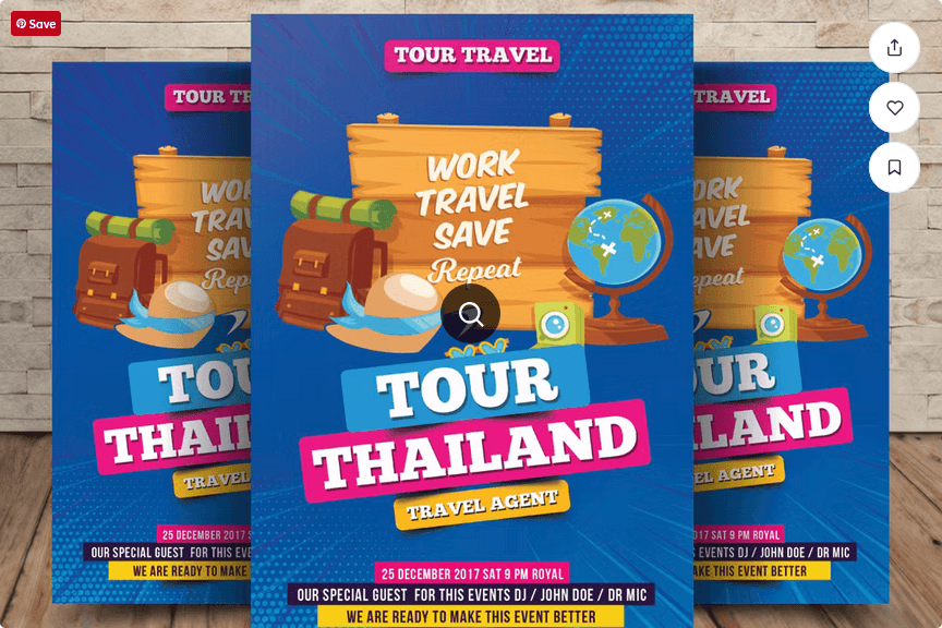 Summer Vacation Travel Package Flyer Template PSD