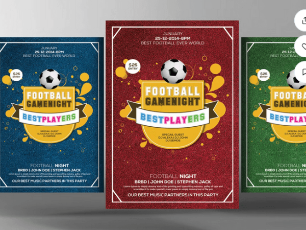 Super Ball Flyer Template PSD