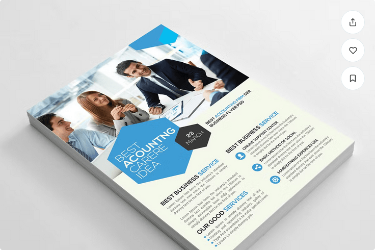Tax and Accounting Flyer Template PSD