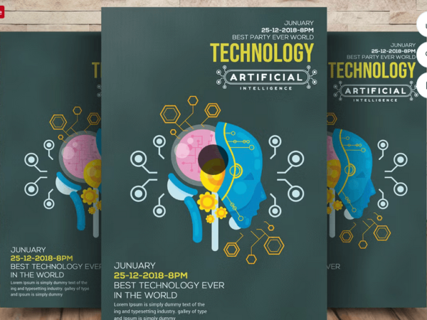 Technology Flyer Template PSD