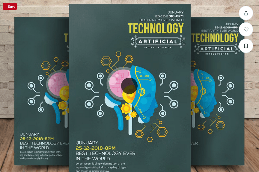 Technology Flyer Template PSD