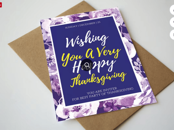 Thanksgiving Church Service Flyer Template PSD