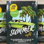 Tropical Poolside Bash Event Flyer High-Resolution PSD File