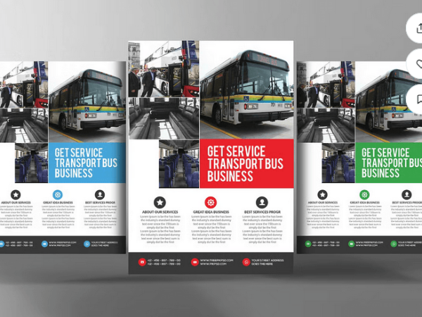 Trucking & Transport Flyer Template PSD