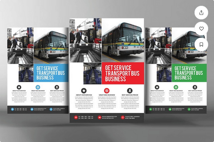 Trucking & Transport Flyer Template PSD