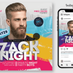 Urban Hip Hop Night Party Flyer PSD