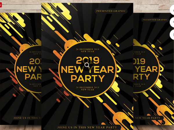 Urban New Year Street Festival Flyer – Bold Typography PSD Template