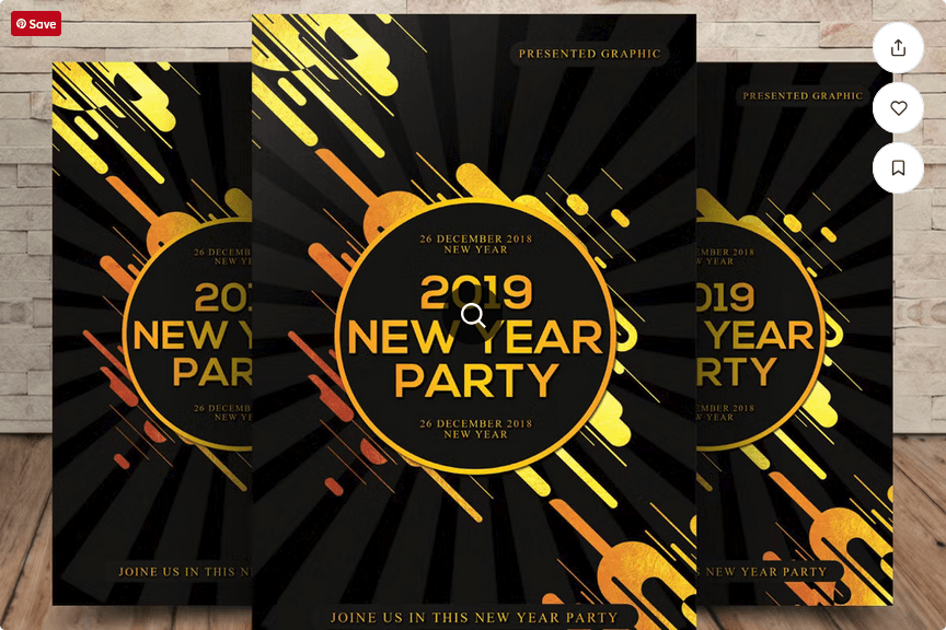Urban New Year Street Festival Flyer – Bold Typography PSD Template