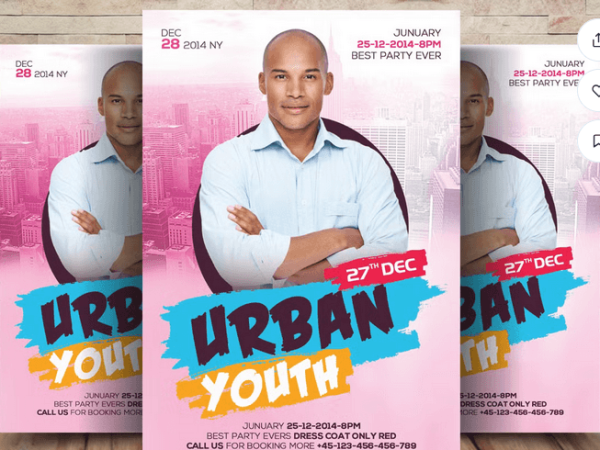 Urban Youth Leadership Church Flyer Template PSD