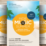 Vibrant Neon Night Pool Party Flyer Creative Club Style PSD