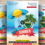 Vintage Beach Vibes Event Flyer Template PSD