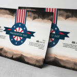 Vintage Style Independence Day Event Flyer PSD