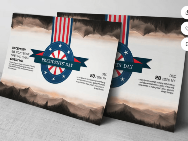 Vintage Style Independence Day Event Flyer PSD