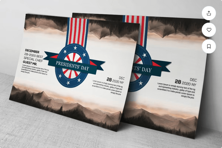 Vintage Style Independence Day Event Flyer PSD