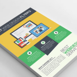 Sleek Web Designer Portfolio Flyer Template PSD – Customizable Freelancer Layout