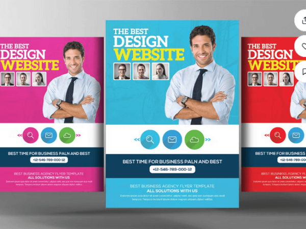 Website Design Agency Flyer Template PSD