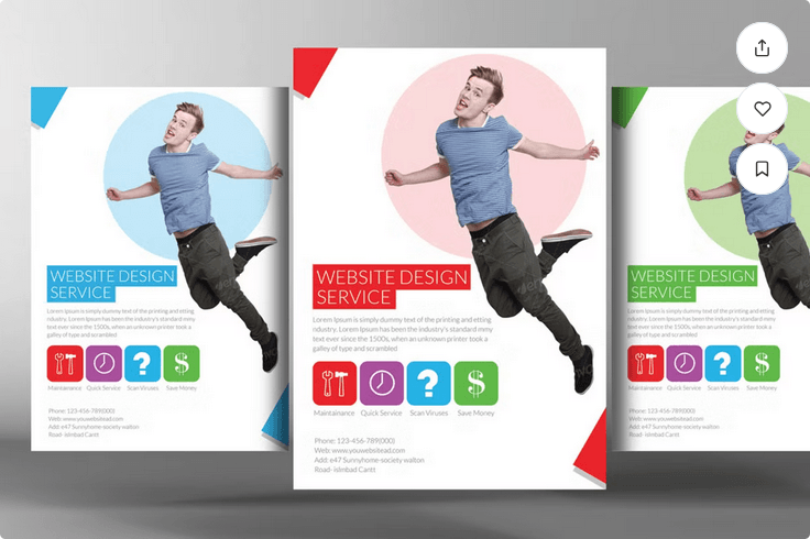 Website Design Development Flyer Template PSD