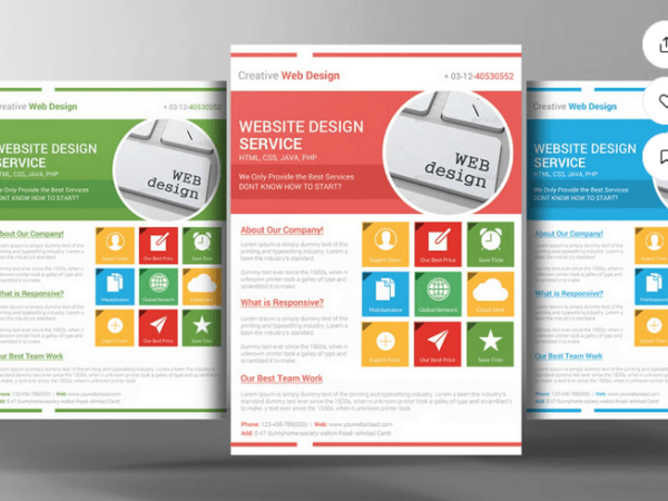 Website Design Services Flyer Template PSD