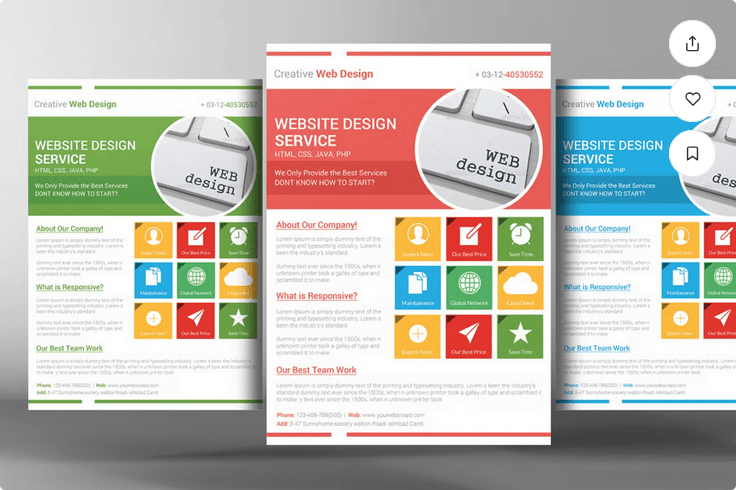 Website Design Services Flyer Template PSD