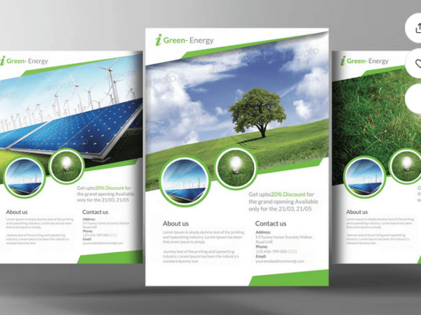 Wind Energy Flyer Template PSD