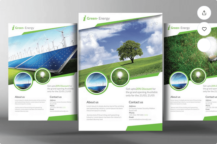 Wind Energy Flyer Template PSD
