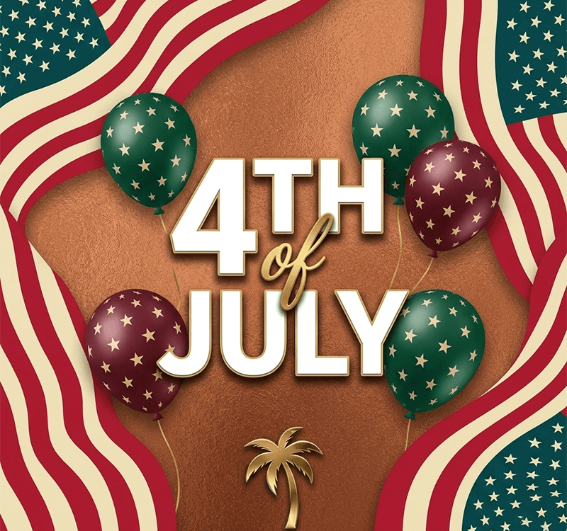 4th of July Celebration Flyer PSD template with American flag theme