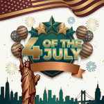 4th of July Live Music Festival Flyer template for concerts
