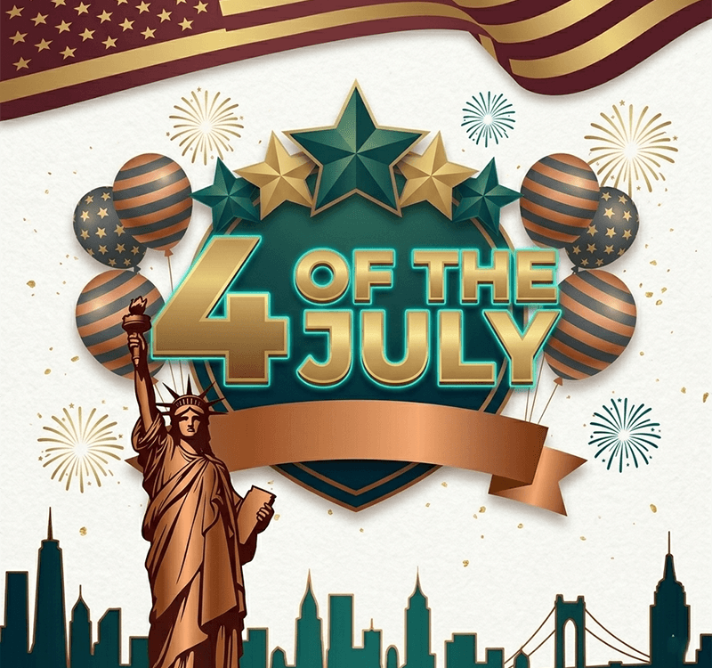 4th of July Live Music Festival Flyer template for concerts