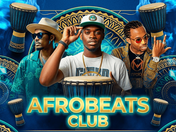 Afrobeats club night flyer template PSD design