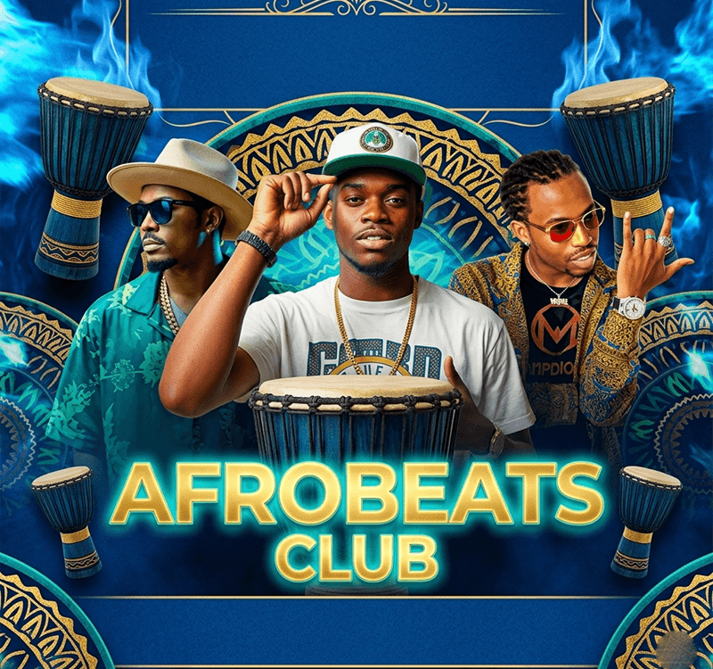 Afrobeats club night flyer template PSD design